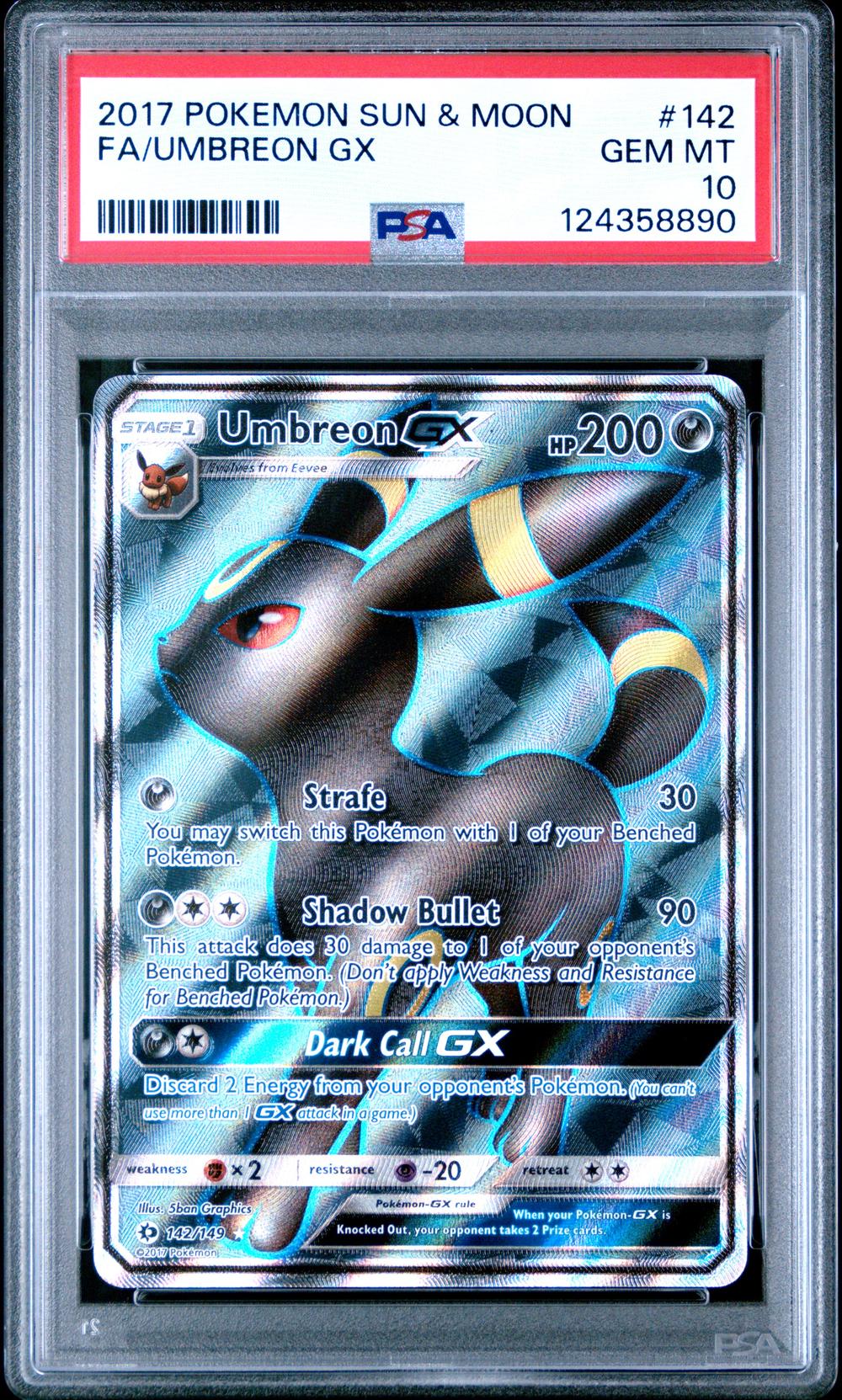 2017 Umbreon GX Full Art - Pokémon Pokémon Sun & Moon PSA 10 GEM MINT